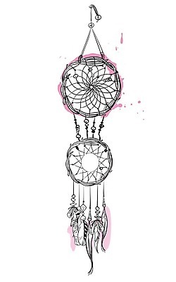 EPS 해외이미지 전통 일러스트 사람없음 장식 꿈 구슬 깃털 부적 드림캐쳐 해외202004 해외일러스트 파일형식 벡터 이미지허브