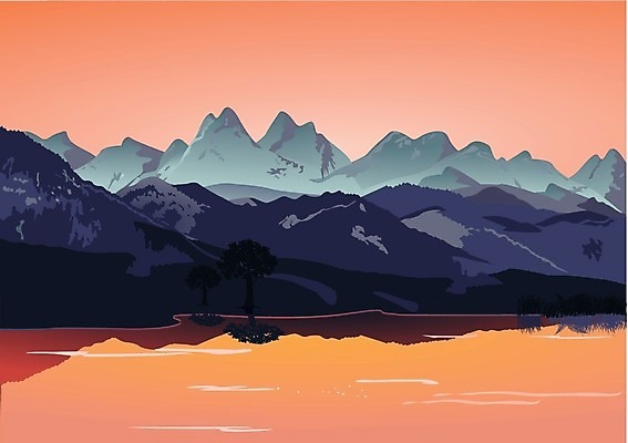 EPS 해외이미지 호수 여행 백그라운드 일러스트 자연 산 파노라마 풍경 일몰 트래킹 안개 정상 알프스 지역 산봉우리 내추럴 지리 수평선 산맥 해외202004 해외일러스트 유럽 레저 날씨 촬영기법 노을 생태계 봉우리 파일형식 벡터 이미지허브