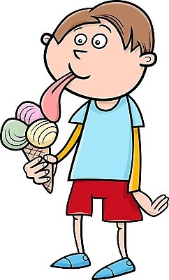 EPS 해외이미지 클립아트 디자인 행복 어린이 음식 일러스트 아이스크림 디저트 사탕 미소 소년 그래픽 핥기 만화 오브젝트 그림 해외202004 해외일러스트 남자 감정 모션 표정 사람 파일형식 벡터 이미지허브