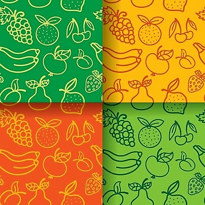 EPS 해외이미지 열매 음식 백그라운드 패턴 오렌지 과일 일러스트 자연 벽지 딸기 포도 바나나 세트 수확 화려 체리 사과 레몬 심볼 사인 복숭아 해외202004 해외일러스트 식물 컨셉 무늬 농업 생태계 파일형식 벡터 이미지허브