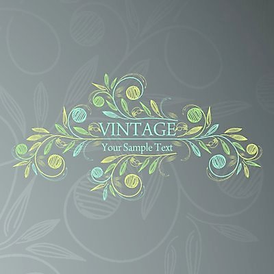 EPS 해외이미지 식물 꽃 백그라운드 잎 꽃무늬 곡선 일러스트 프레임 사람없음 해외202004 해외일러스트 선 무늬 파일형식 벡터 이미지허브