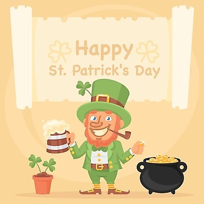 EPS 해외이미지 캐릭터 디자인 컨셉 일러스트 휴가 아이디어 맥주 미술 그래픽 세트 머그컵 황금 성자 클로버 냄비 만화 가득함 오브젝트 그림 클립 마스코트 캐리커처 스타일 해외202004 해외일러스트 일러캐릭터 종교 문화예술 주류 컵 솥 파일형식 벡터 이미지허브