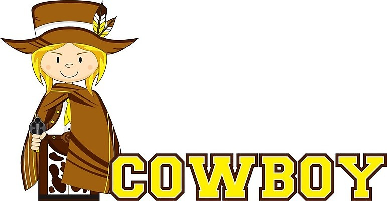 EPS 해외이미지 일러스트 권총 총 카우보이 만화 카우보이모자 서쪽 해외202004 해외일러스트 모자_잡화 무기 방향 파일형식 벡터 이미지허브