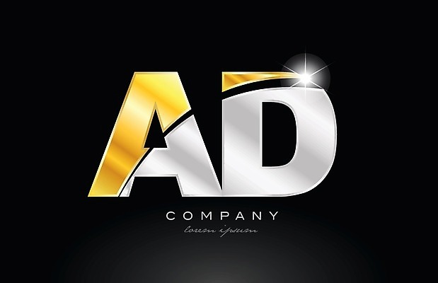 EPS 해외이미지 모양 템플릿 디자인 알파벳 백그라운드 일러스트 회사 비즈니스 금속 검은색 회색 황금 은색 편지 심볼 신분 A D 엘리먼트 활자 해외202004 해외일러스트 영어 컬러 재질 활자판 파일형식 벡터 이미지허브