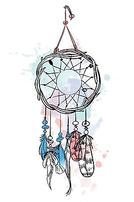 EPS 해외이미지 전통 일러스트 사람없음 장식 꿈 구슬 깃털 부적 드림캐쳐 해외202004 해외일러스트 파일형식 벡터 이미지허브