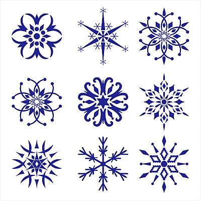 EPS 해외이미지 디자인 겨울 일러스트 눈꽃 사람없음 파란색 세트 눈송이 심볼 해외202004 해외일러스트 계절 컬러 눈_날씨 파일형식 벡터 이미지허브
