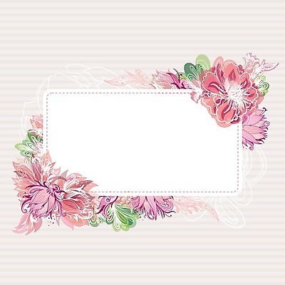 EPS 해외이미지 꽃 점선 잎 일러스트 프레임 사람없음 로맨틱 테두리 해외일러스트 식물 선 컨셉 파일형식 벡터 이미지허브