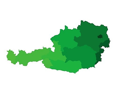 EPS 해외이미지 선 여행 백그라운드 지도 일러스트 초록색 비엔나 오스트리아 윤곽 지역 고립 잘츠부르크 지리 해외202004 해외일러스트 유럽 컬러 파일형식 벡터 이미지허브