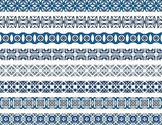 EPS 해외이미지 전통 디자인 선 패턴 일러스트 벽지 추상 장식 파란색 세트 흰색 포르투갈 타일 묘사 정사각형 모자이크 스페인어 아라베스크 엘리먼트 튀니지 해외202004 해외일러스트 도형 유럽 컬러 무늬 아프리카 파일형식 벡터 이미지허브