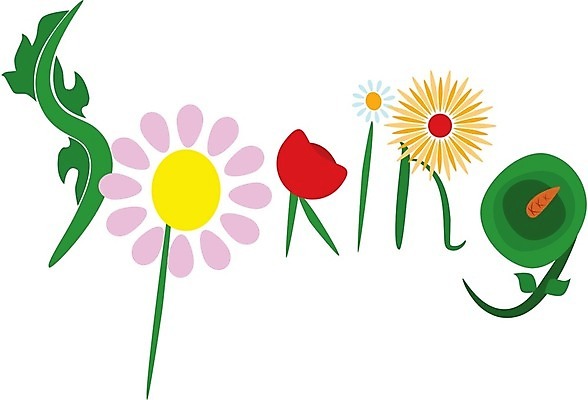 EPS 해외이미지 계절 꽃 컨셉 잎 일러스트 텍스트 자연 날씨 추상 미술 그래픽 초록색 봄 해외202004 해외일러스트 식물 컬러 무늬 문화예술 생태계 파일형식 벡터 이미지허브