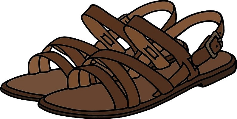 EPS 해외이미지 스포츠 신발 일러스트 갈색 유행 샌들 가죽 만화 해외202004 해외일러스트 컬러 파일형식 벡터 이미지허브
