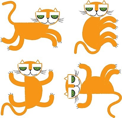 EPS 해외이미지 동물 오렌지 일러스트 고양이 해외202004 해외일러스트 과일 포유류 반려동물 파일형식 벡터 이미지허브