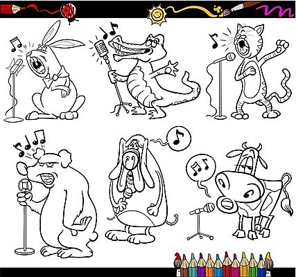 EPS 해외이미지 클립아트 동물 캐릭터 교육 행복 어린이 음악 일러스트 노래 곰 포유류 동화 동물원 종류 그래픽 책 반려동물 농장 검은색 쪽지 고양이 유치원 공연 가수 흰색 토끼 소 개 만화 마이크 그림 예술가 코믹 쇼 악어 페이지 공상 마스코트 색칠공부 해외202004 해외일러스트 일러캐릭터 감정 컬러 음향기기 농업 파충류 문화예술 사람 이벤트 학습 음악가 색칠 파일형식 벡터 이미지허브