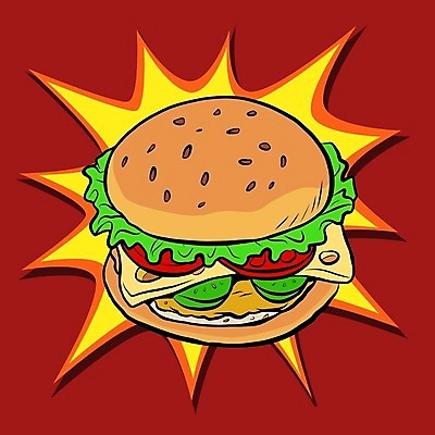 EPS 해외이미지 디자인 선 음식 생각 토마토 일러스트 양파 치즈 샌드위치 육류 미술 식사 샐러드 소고기 수확 햄버거 맛 상추 만화 오브젝트 속도 복고 팝아트 코믹 깨 점심식사 고립 만화책 번 치즈버거 팝 해로움 스타일 해외202004 해외일러스트 빵 컨셉 농업 채소 식재료 문화예술 유제품 패스트푸드 책 조미료 그림 파일형식 벡터 산업 인스턴트 향미료 양념 이미지허브