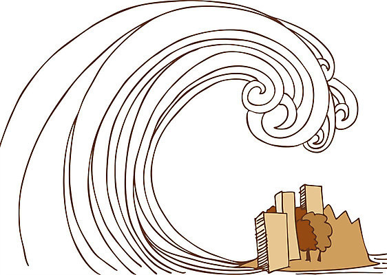 EPS 해외이미지 클립아트 디자인 파도 백그라운드 일러스트 미술 안전 물 죽음 도시 위험 큼 위협 타운 거인 내추럴 고립 쓰나미 엘리먼트 재앙 해일 해외202004 해외일러스트 자연요소 바다 컨셉 문화예술 크기 자연재해 파일형식 벡터 이미지허브