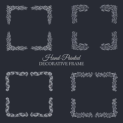 EPS 해외이미지 꽃 꽃무늬 일러스트 캘리그라피 프레임 사람없음 세트 약속 바로크 엘리먼트 해외202004 해외일러스트 식물 무늬 파일형식 벡터 이미지허브