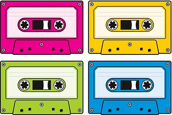EPS 해외이미지 음악 일러스트 카세트테이프 복고 오디오 테이프 해외202004 해외일러스트 문화예술 문구용품 전자제품 파일형식 벡터 이미지허브
