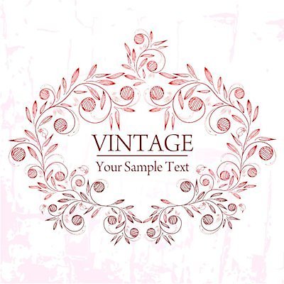 EPS 해외이미지 백그라운드 잎 라인일러스트 일러스트 프레임 타이포그라피 사람없음 빨간색 빈티지 잎줄기 해외202004 해외일러스트 식물 문자 줄기 컬러 컨셉 파일형식 벡터 이미지허브