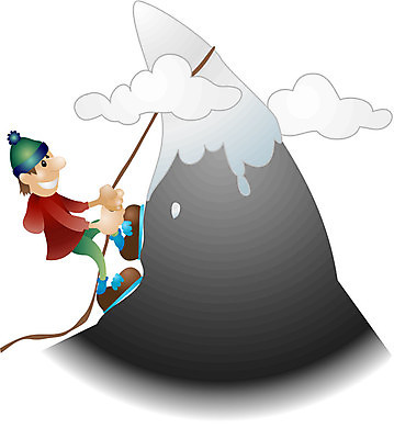 EPS 해외이미지 구름 캐릭터 일러스트 산 만화 산악가 절정 캐리커처 해외202004 해외일러스트 일러캐릭터 자연요소 그림 파일형식 벡터 이미지허브