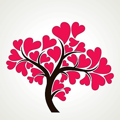 EPS 해외이미지 나무 식물 꽃잎 분홍색 백그라운드 잎 꽃무늬 일러스트 텍스트 선물 사랑 사람없음 빨간색 나뭇가지 하트 메시지 숲 해외202004 해외일러스트 모양 꽃 감정 컬러 무늬 파일형식 벡터 이미지허브