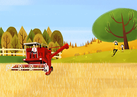 주간 PSD 나무 식물 여자 남자 어린이 일러스트 가족 자연 논 사람 정장 성인 야외 세명 농사 수확 비즈니스맨 계획 즐거움 상쾌 귀농 콤바인 국내일러스트 자연요소 옷 감정 컨셉 농업 비즈니스 관계 직장인 농기구 생태계 파일형식