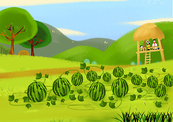 주간 PSD 나무 여자 남자 어린이 밭 과일 일러스트 가족 자연 산 수박 사람 성인 야외 세명 농사 계획 오두막 즐거움 상쾌 귀농 수박밭 국내일러스트 자연요소 식물 감정 컨셉 농업 관계 생태계 파일형식