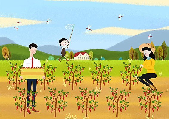 주간 PSD 나무 식물 여자 남자 어린이 곤충 밭 일러스트 가족 자연 고추 산 주택 사람 정장 성인 야외 농사 수확 비즈니스맨 잠자리 계획 즐거움 상쾌 귀농 채집망 고추밭 국내일러스트 자연요소 동물 옷 감정 컨셉 농업 채소 비즈니스 관계 건물 직장인 생태계 파일형식