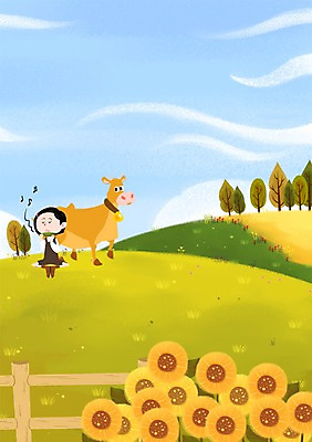 주간 PSD 나무 식물 여자 어린이 일러스트 자연 해바라기 한명 사람 초원 야외 울타리 소 계획 언덕 즐거움 상쾌 황소 피리 귀농 풀피리 여자만 여자한명만 어린이만 소녀만 소녀한명만 국내일러스트 자연요소 1 꽃 감정 악기 컨셉 농업 포유류 담장 목관악기 생태계 파일형식