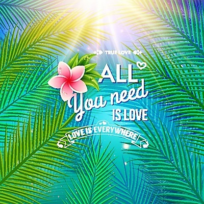 EPS 해외이미지 웰빙 꽃 행복 감정 선 분홍색 컨셉 잎 꽃무늬 일러스트 자연 하늘 휴가 열대 건강 손바닥 사랑 파란색 빛 햇빛 고요 기쁨 광선 메시지 파라다이스 해외202004 해외일러스트 식물 손 컬러 무늬 태양 생태계 파일형식 벡터 이미지허브