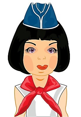 EPS 해외이미지 일러스트 넥타이 갈색머리 10대 빨간색 심볼 공산주의 소련 해외202004 해외일러스트 헤어스타일 잡화 컬러 청소년 파일형식 벡터 이미지허브