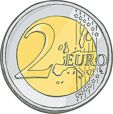 EPS 해외이미지 유럽 돈 2 일러스트 노란색 동전 유로 은색 스케치 심볼 고립 그런지 해외202004 해외일러스트 나라 컬러 미술 재산 파일형식 벡터 이미지허브