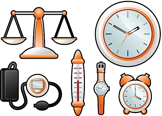 EPS 해외이미지 시계 오렌지 일러스트 기계 자명종 흰색 상품 온도계 만화 오브젝트 흰배경 그림 고립 해외202004 해외일러스트 컬러 백그라운드 과일 알람 파일형식 벡터 이미지허브