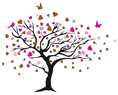 EPS 해외이미지 나무 일러스트 추상 사람없음 하트 해외202004 해외일러스트 모양 식물 무늬 파일형식 벡터 이미지허브