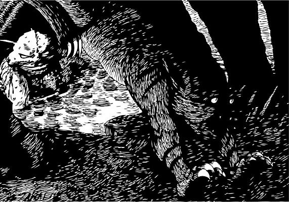 EPS 해외이미지 손 선 일러스트 생물 잉크 미술 펜 검은색 흰색 야간 저녁 몬스터 발톱 하수 해외202004 해외일러스트 자연요소 컬러 발 문화예술 신체부위 물 필기구 파일형식 벡터 이미지허브