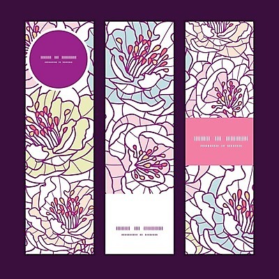 EPS 해외이미지 디자인 배너 꽃 분홍색 꽃무늬 일러스트 프레임 사람없음 세트 장미 보라색 화려 해외202004 해외일러스트 식물 컬러 컨셉 무늬 파일형식 벡터 이미지허브