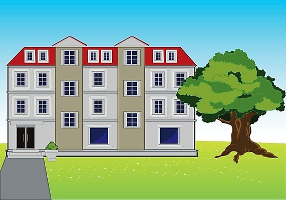 EPS 해외이미지 나무 일러스트 건축양식 창문 자연 지붕 주택 풍경 건물 여름 궁전 큼 맨션 화단 선로 해외202004 해외일러스트 식물 건축물 계절 건축 고건축 크기 생태계 파일형식 벡터 이미지허브