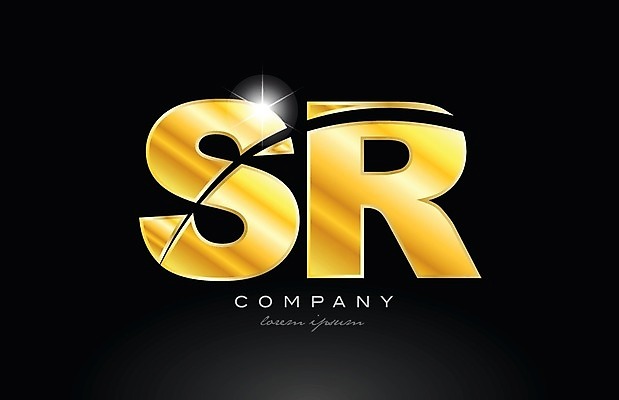 EPS 해외이미지 모양 템플릿 디자인 알파벳 백그라운드 일러스트 회사 비즈니스 금속 검은색 황금 편지 심볼 신분 S R 엘리먼트 활자 해외202004 해외일러스트 영어 컬러 재질 활자판 파일형식 벡터 이미지허브