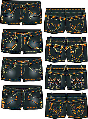 EPS 해외이미지 모양 템플릿 디자인 드레스 옷 산업 일러스트 바닥 미술 치마 컬러풀 유행 검은색 공백 흰색 청바지 뜨거움 제조 주머니 바느질 스케치 자르기 오브젝트 그림 클립 윤곽 기본 스타일 해외202004 해외일러스트 컬러 바지 모션 하의 문화예술 파일형식 벡터 이미지허브