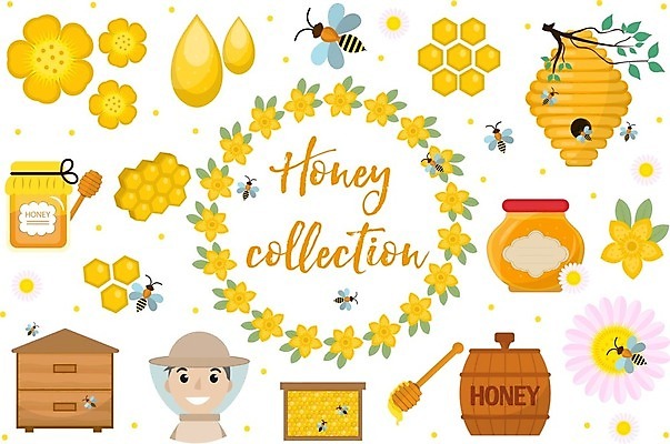 EPS 해외이미지 디자인 꽃 음식 곤충 백그라운드 컨셉 농업 일러스트 자연 유리 디저트 프레임 통 건강 미술 그래픽 세트 노란색 숟가락 흰색 항아리 액체 황금 달콤 맛 떨어짐 꿀벌 만화 벌 수집 심볼 오브젝트 사인 유기농 꿀 벌집 내추럴 고립 양봉 양봉장 엘리먼트 스타일 해외202004 해외일러스트 식물 동물 웰빙 산업 컬러 재질 문화예술 수저 도자기 벌_곤충 생태계 파일형식 벡터 이미지허브