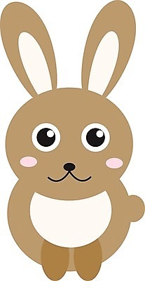 EPS 해외이미지 한마리 일러스트 사람없음 갈색 귀여움 토끼 해외202004 해외일러스트 1 컬러 컨셉 포유류 반려동물 파일형식 벡터 이미지허브