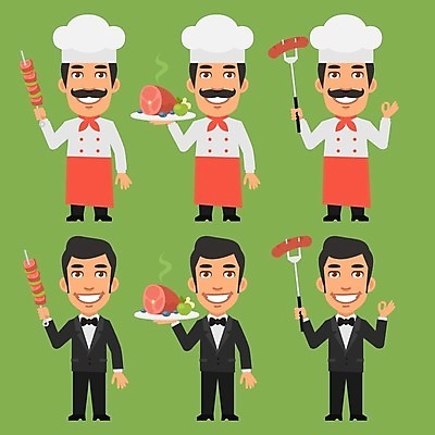 EPS 해외이미지 캐릭터 디자인 산업 음료 음식 일러스트 비즈니스 쟁반 육류 요리 미술 사람 그래픽 세트 업무 소시지 플랫 바비큐 만화 수집 웨이터 가득함 오브젝트 클립 마스코트 캐리커처 해외202004 해외일러스트 일러캐릭터 직업 식재료 문화예술 작업 가공식품 그림 파일형식 벡터 이미지허브