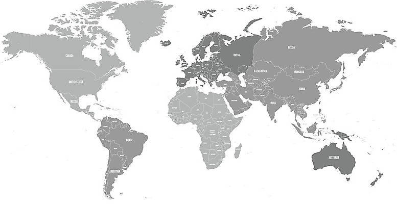 EPS 해외이미지 템플릿 디자인 교육 유럽 아시아 여행 백그라운드 세계지도 지도 일러스트 비즈니스 아프리카 흑백 미술 그래픽 세계 글로벌 디지털 미국 회색 흰색 플랫 오세아니아 호주 땅 심볼 묘사 대륙 북쪽 남쪽 고립 전국 지도책 지리 디테일 해외202004 해외일러스트 나라 컬러 북아메리카 문화예술 촬영기법 책 방향 파일형식 벡터 이미지허브