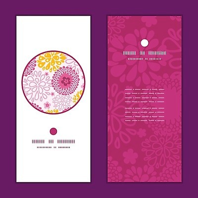 EPS 해외이미지 디자인 배너 꽃 분홍색 꽃무늬 패턴 일러스트 프레임 사람없음 세트 원형 자주색 해외202004 해외일러스트 도형 식물 컬러 무늬 파일형식 벡터 이미지허브