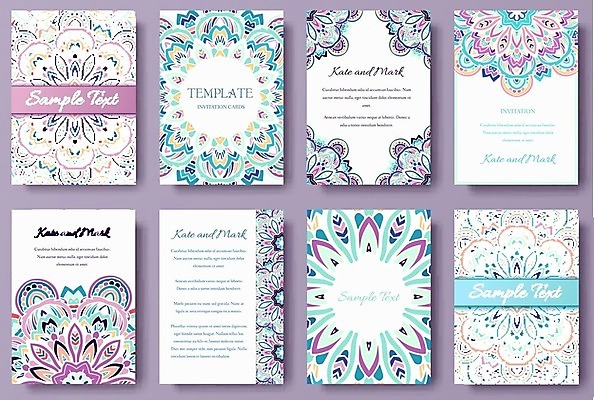 EPS 해외이미지 종이 리플렛 백그라운드 꽃무늬 일러스트 프레임 사람없음 단어 축제 중세기사 잡지 레이아웃 바로크 해외202004 해외일러스트 문자 꽃 무늬 간행물 파일형식 벡터 이미지허브