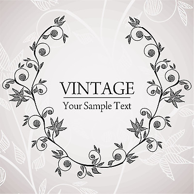 EPS 해외이미지 꽃 백그라운드 잎 라인일러스트 일러스트 프레임 타이포그라피 사람없음 회색 빈티지 잎줄기 해외202004 해외일러스트 식물 문자 줄기 컬러 컨셉 파일형식 벡터 이미지허브
