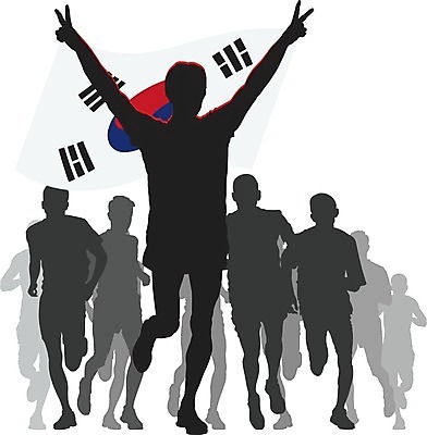 EPS 해외이미지 실루엣 스포츠 일러스트 건강 사람 깃발 라이벌 달리기선수 승자 해외202004 해외일러스트 촬영기법 육상선수 파일형식 벡터 이미지허브