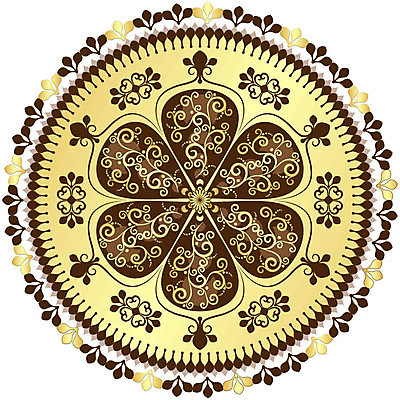 EPS 해외이미지 디자인 꽃 백그라운드 일러스트 추상 사람없음 노란색 원형 화려 대칭 만다라 해외202004 해외일러스트 도형 식물 컬러 컨셉 무늬 파일형식 벡터 이미지허브