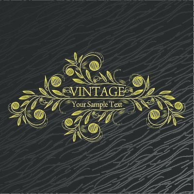 EPS 해외이미지 백그라운드 잎 라인일러스트 일러스트 타이포그라피 사람없음 노란색 검은색 빈티지 잎줄기 해외202004 해외일러스트 식물 문자 줄기 컬러 컨셉 파일형식 벡터 이미지허브