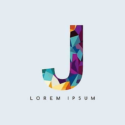 EPS 해외이미지 알파벳 일러스트 타이포그라피 사람없음 기하학 J 폴리곤 지오메트릭 해외202004 해외일러스트 문자 영어 무늬 파일형식 벡터 이미지허브