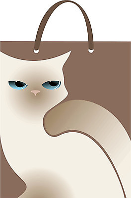 EPS 해외이미지 종이 가방 일러스트 고양이 흰색 패키지 해외202004 해외일러스트 잡화 컬러 포유류 반려동물 파일형식 벡터 이미지허브